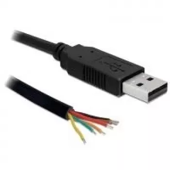 Seriālais kabelis DeLOCK 83116 USB Type-A DB-9 melns 1,8 m