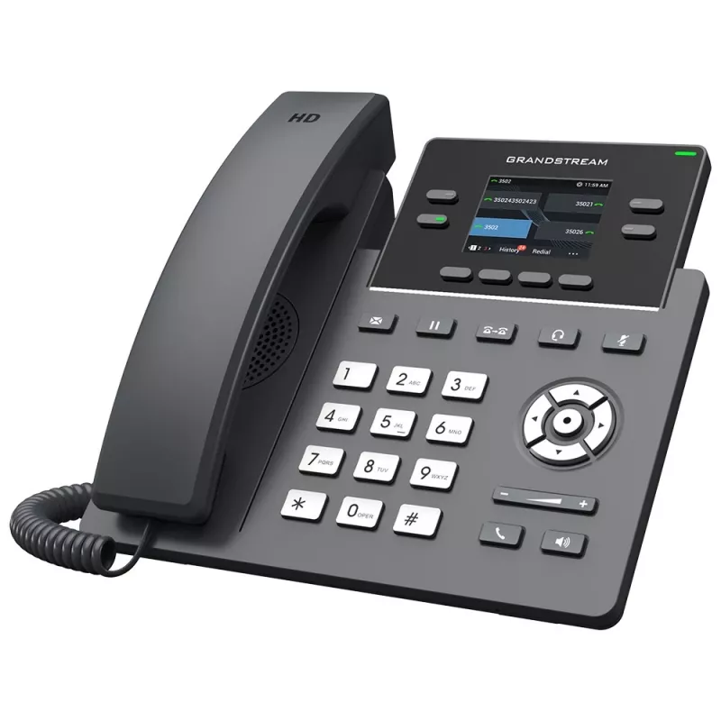 IP tālrunis Grandstream Networks GRP2612G melns 4 līnijas LCD