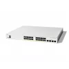Cisco Catalyst 1300-24FP-4G pārvaldāms slēdzis, 24 porti GE, pilns PoE, 4x1GE SFP, ierobežots mūža aizsardzība (C1300-24FP-4G)