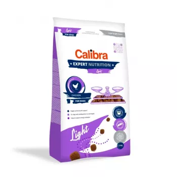 Sausā suņu barība Calibra Expert Nutrition Light 2 kg — ar zemu kaloriju daudzumu, ar vistu, pilnvērtīga barība, 23% olbaltumvielu, 10% tauku