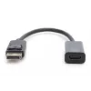 DIGITUS Adapter, DisplayPort Stecker - HDMI A Kupplung DisplayPort Standard 1.1a, UL20276 zertifiziert, AWG28 (DB-340400-001-S)