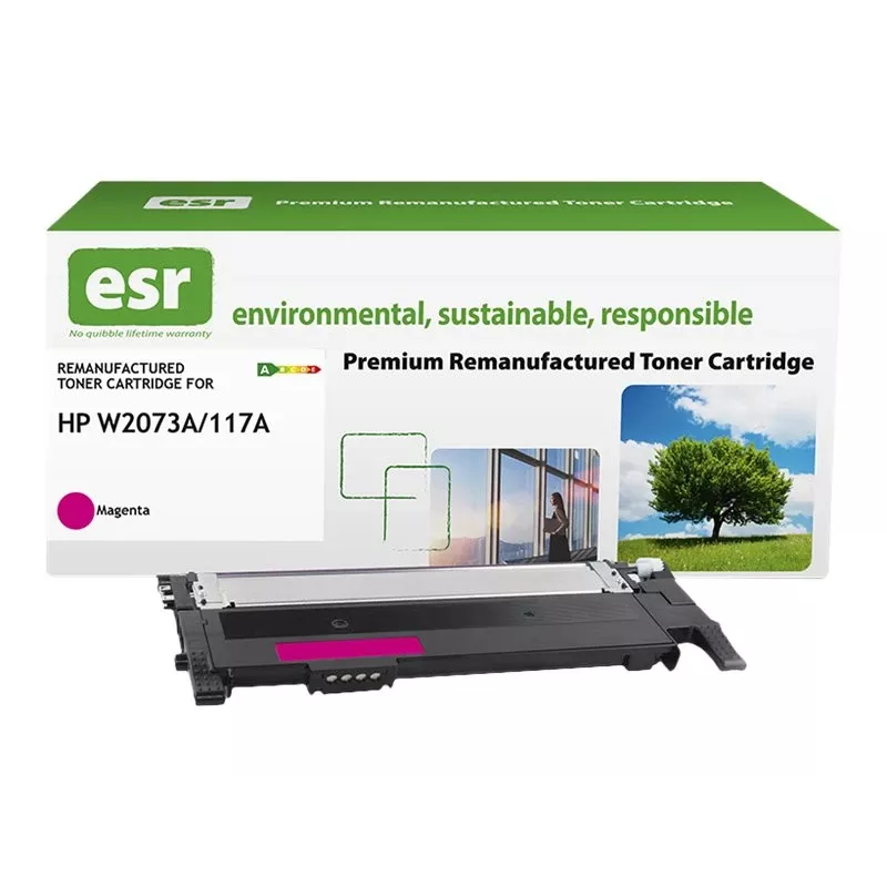 ESR tonera kasetne, saderīga ar HP W2073A, fuksīna krāsā, atjaunota, 1000 lpp.