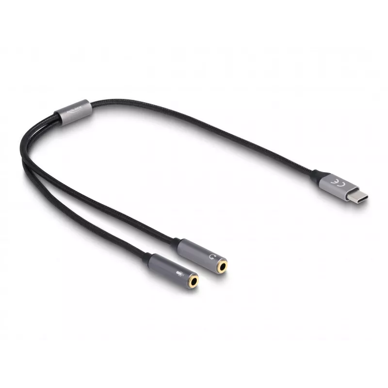 USB Type-C DAC adapteris DeLOCK 66616 24 bitu 96 kHz 2 x 3,5 mm