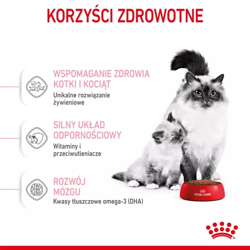 Sausā kaķu barība Royal Canin Mother & Babycat 2 kg — vista, grūsnām, laktējošām kaķenēm un kaķēniem (Junioriem)
