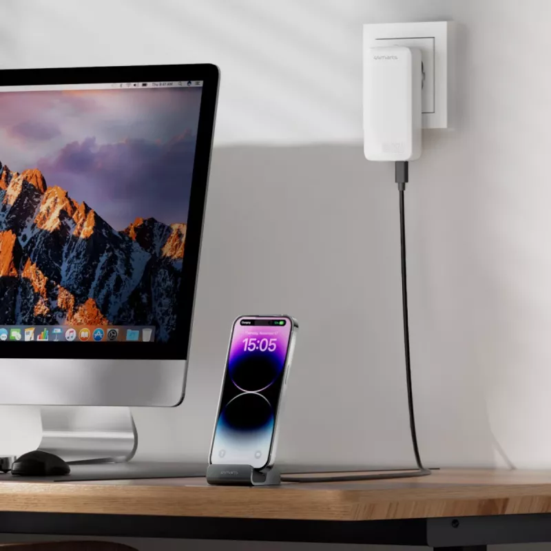 4smarts Charging Dock VoltDock USB-C 60W pelēks (541426)