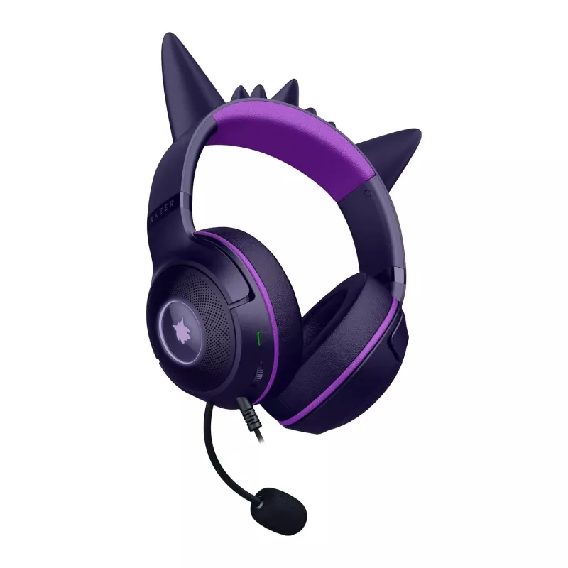 Razer Kraken Kitty V2 - Pokemon Gengar Ed. austiņas Vadu galvas saite Spēļu USB Type-A Rozā