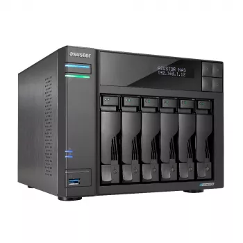 Asustor LOCKERSTOR 6 NAS Desktop Intel® Celeron® N5105 8 GB DDR4 HDD ADM Melns