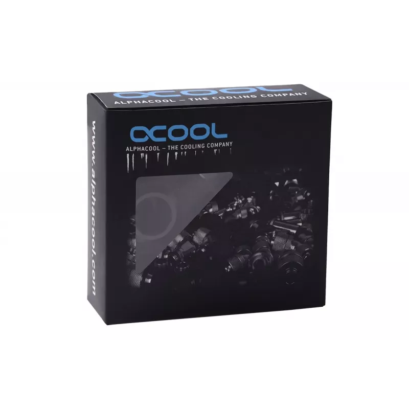 Armatūras komplekts Alphacool 17477 misiņš melns 23 mm augstums 2,6 cm diametrs