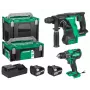 Skrūvgriezis Hikoki akumulatoru komplekts 18V DS18DBS+DH18DBL ar 2x5Ah akumulatoriem
