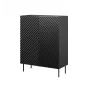 Plauktu bloks cama meble ONDA 2D2SZ grāmatu skapis 98×45×127 cm melns