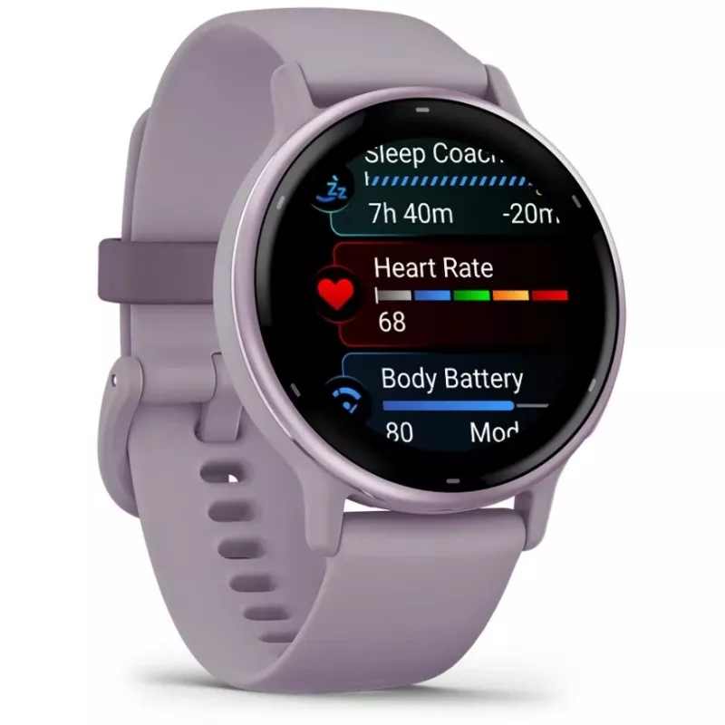 Garmin Vivoactive 5 3.05 cm (1.2) AMOLED digitāls 390 x 390 pikseļi skārienjutīgs ekrāns violets Wi-Fi GPS (satelīts)