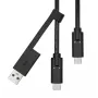 USB-A uz USB-C kabelis ProXtend USBCWA-001 1 m, melns, 0,06 kg