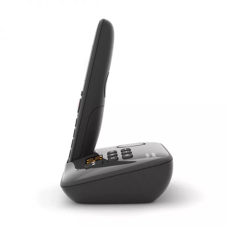Gigaset AS690A Analog/DECT telefons zvanītāja ID Melns