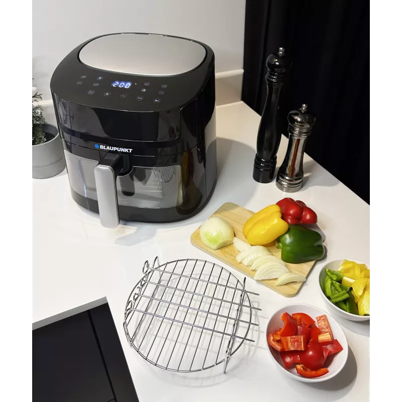 Gaisa fritieris BLAUPUNKT AFD712 — 7,2 L tilpums, 1800 W, digitāla skārienvadība, 40–200 °C, 60 min taimeris