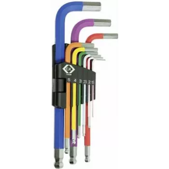 Sešstūra atslēgu komplekts c.k tools T4449 — Metriskās 1,5 mm, 2 mm, 2,5 mm, 3 mm, 4 mm