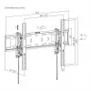 TV stiprinājums SBOX PLB-6546T-2 37–80 collu ekrāniem, līdz 75 kg, VESA līdz 600x400