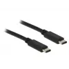 USB Type-C kabelis DeLOCK Type-C 2.0 1m melns