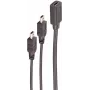 USB kabelis ShiverPeaks BS13-20022 0,3 m USB C Mini-USB B Melns
