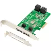 Dawicontrol PCI karte PCI-e DC-624e RAID R2 4 kanālu SATA 6G mazumtirdzniecībā