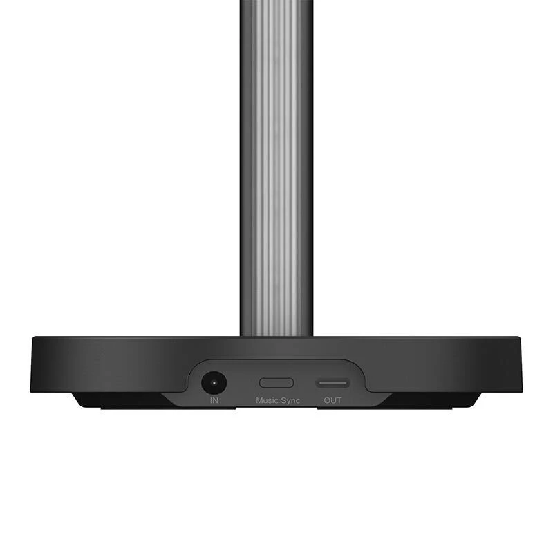 Galda lampa Yeelight Beam RGBIC melna — LED 12 W, daudzkrāsu ambientais apgaismojums, 400×117 mm, AC/USB 12 V