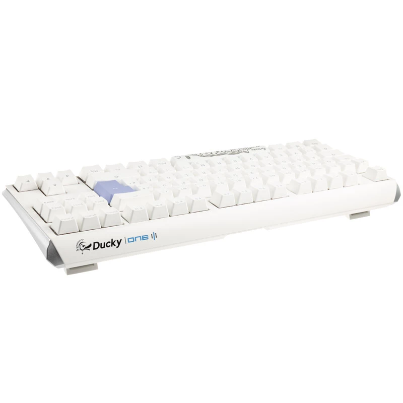 Ducky One 3 Classic Pure Balts TKL Gaming RGB LED - MX-Brown tastatūra USB vācu balta (DKON2187ST-BDEPDPWWWSC1)