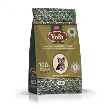 FOLK Mazo šķirņu suņiem Tradicionālā Lielpolijas pīle ar trusi, āboliem un majorānu - sausā suņu barība - 7 kg