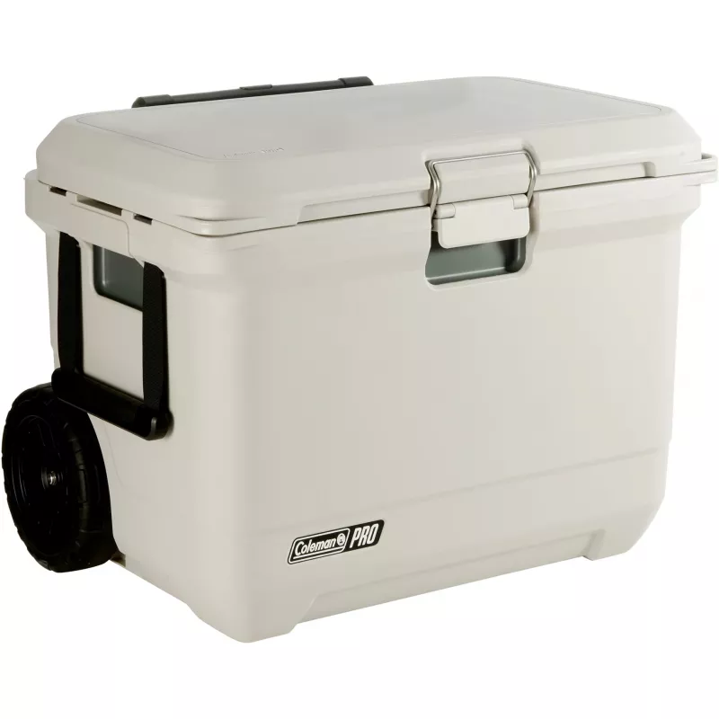 Coleman Pro 55QT dzesētājs ar riteņiem, balts, 52 L, 120 h