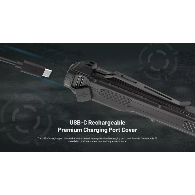 Taktiskā lukturītis Nitecore EDC25 — divu LED, 15 lm, alumīnija korpuss, uzlādējams caur USB, IP54, triecienizturīgs, melns