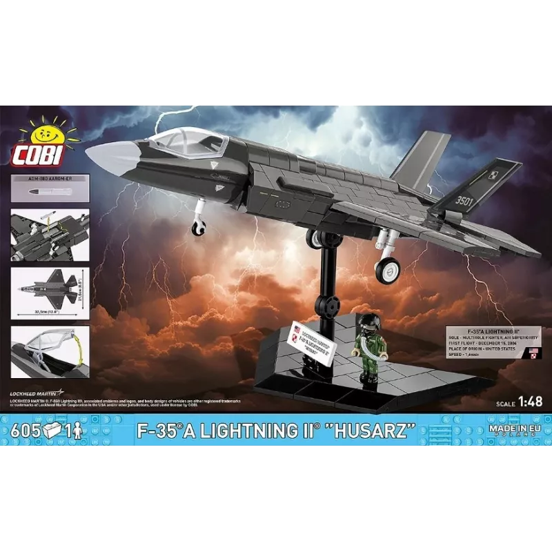 Konstruktors Cobi F-35A Lightning II — 605 gab., mēroga modelis