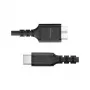 USB kabelis MediaRange MRCS257 0.5 m — Micro-USB B uz USB-C, USB 3.2 Gen 1 (5 Gbit/s), melns