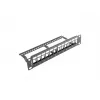 Rack aizklāšanas panelis LANBERG PPKS-9112-B, 12 portu, 1U, metāla, pelēks, 254×44,5×99,3 mm