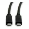 USB kabelis ROLINE 11.02.9057 USB 3.2 Gen 2 1m USB C Melns