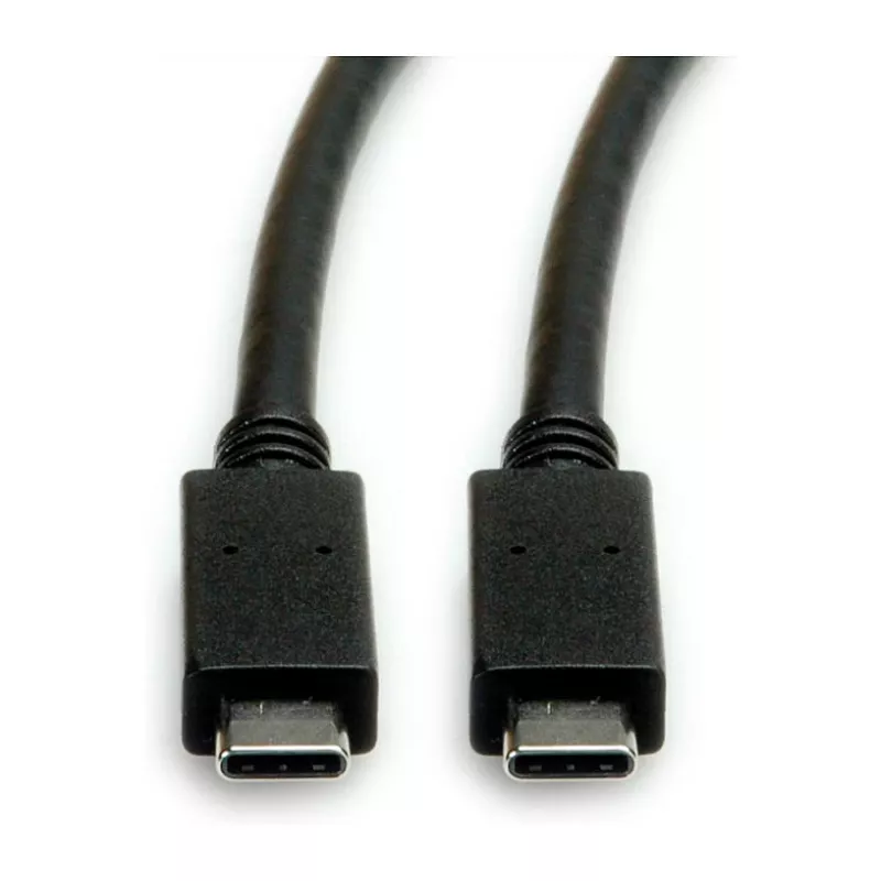 USB kabelis ROLINE 11.02.9057 USB 3.2 Gen 2 1m USB C Melns