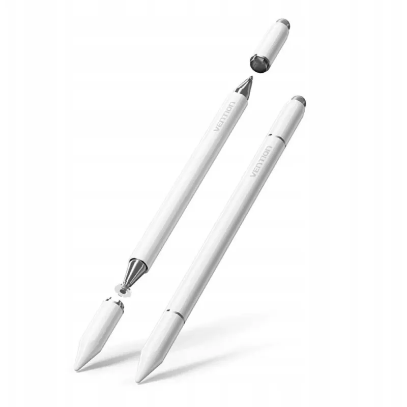 Stylus Vention KQLW0 3-in-1 magnētisks alumīnija sakausējuma irbulis, balts, 18,2 g