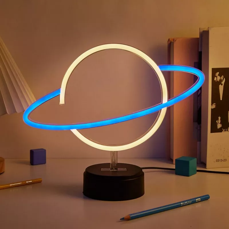 Manta SNL38BLT Style Neon Lights Planet dekoratīvā LED lampa