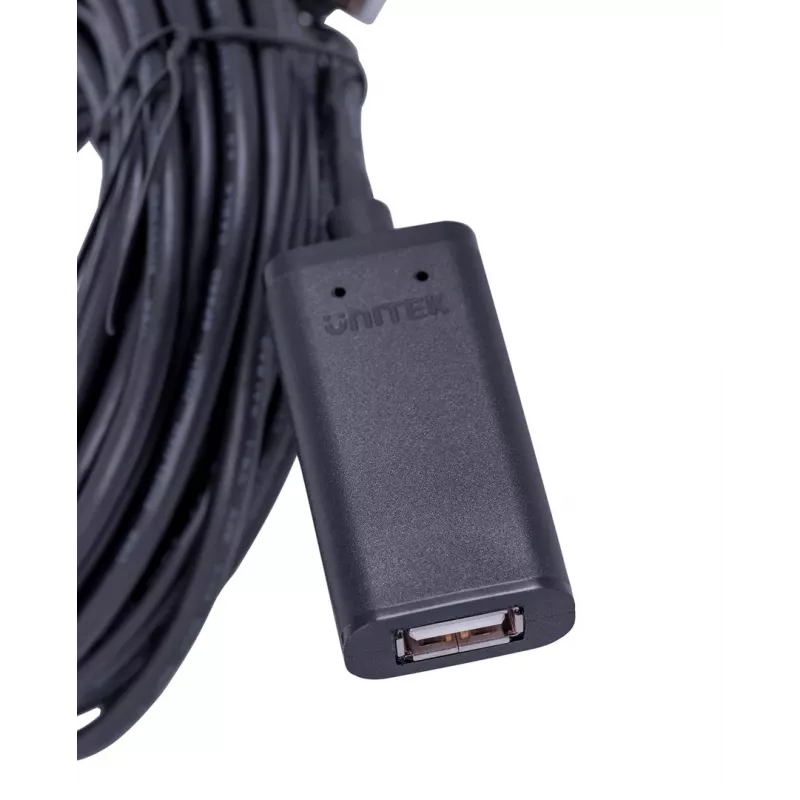 UNITEK Y-278 USB kabelis USB 2.0 10 m 2 x USB A USB A melns