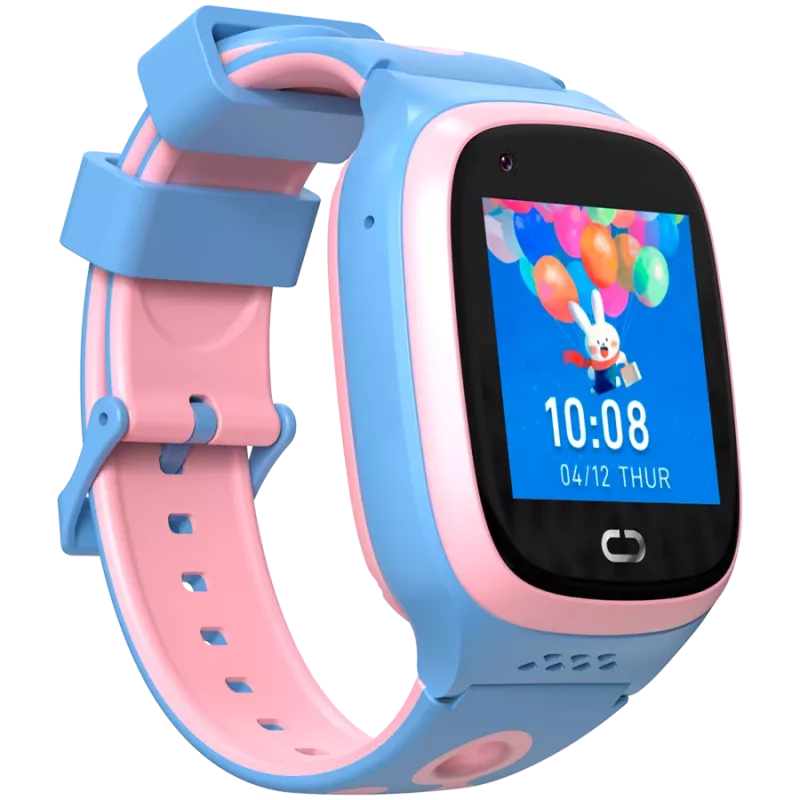 Canyon bērnu pulkstenis ZEFIR KW-49 E-SIM 4G GPS WiFi Video Mūzika Spēles Angļu valodas apguve, Rozā&Zils