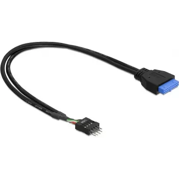 USB 3.0 19 kontaktu uz USB 2.0 8 kontaktu kabelis DeLOCK 83792 60cm Melns