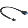 USB 3.0 19 kontaktu uz USB 2.0 8 kontaktu kabelis DeLOCK 83792 60cm Melns