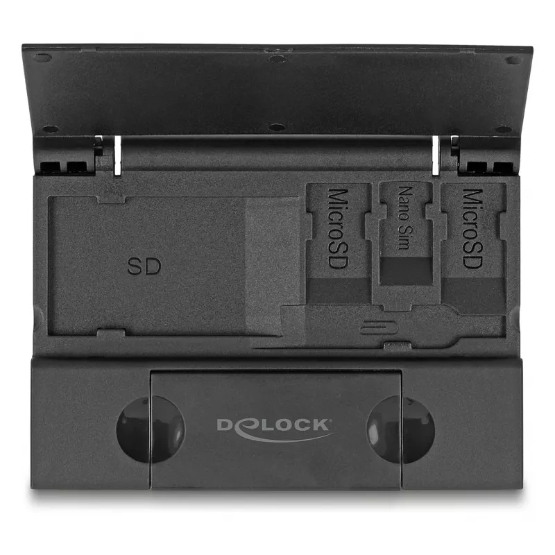 Karšu lasītājs DeLOCK 91014 USB 3.2 Gen 1 Type-A/Type-C Melns MicroSD SD