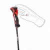 Slēpošanas nūjas Leki 3D AIRFOIL melns/sarkans 120 cm