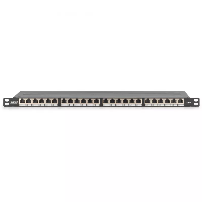 Patch Panel Digitus CAT 6 Class E High Density Shielded Melns