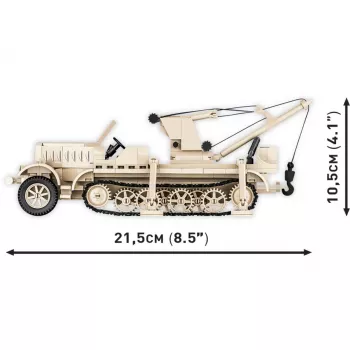 Building blocks Cobi Sd.Kfz. 9/1 Famo — Otrā pasaules kara modelis, 498 gab., daudzkrāsains