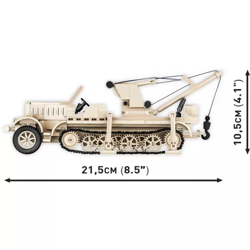 Building blocks Cobi Sd.Kfz. 9/1 Famo — Otrā pasaules kara modelis, 498 gab., daudzkrāsains