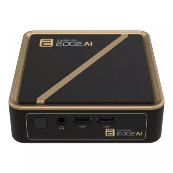 Barebone galddators Sapphire EDGE AI 350 ar DDR5 atmiņas atbalstu un HDMI izeju
