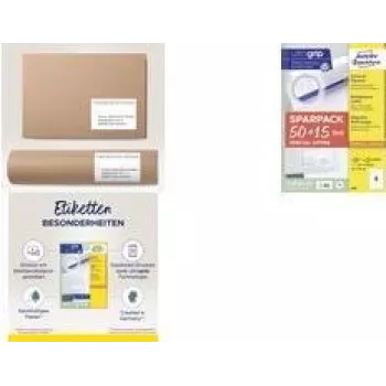 Pašlīmējošā etiķete Avery 4782-65 Taisnstūra Pastāvīga Balta 520 gab.