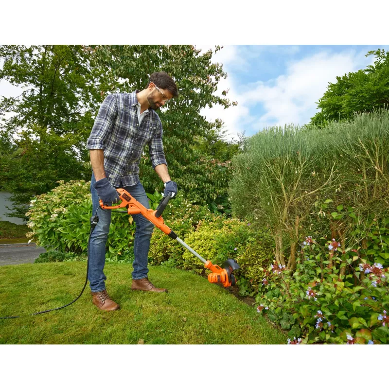 Black & Decker BESTA525-QS, zāles trimeris, 25 cm, neilona aukla, D veida rokturis, 1,6 mm, 10 m