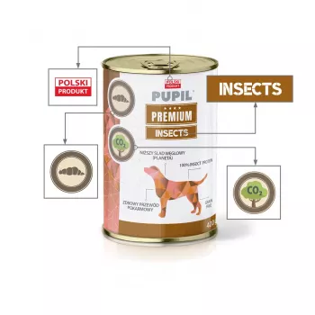 PUPIL Premium Insect - mitrā suņu barība - 400 g