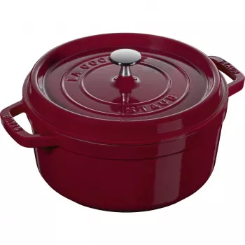 Čuguna apaļā kastroļa katls Staub La Cocotte 3,85 L, Bordo