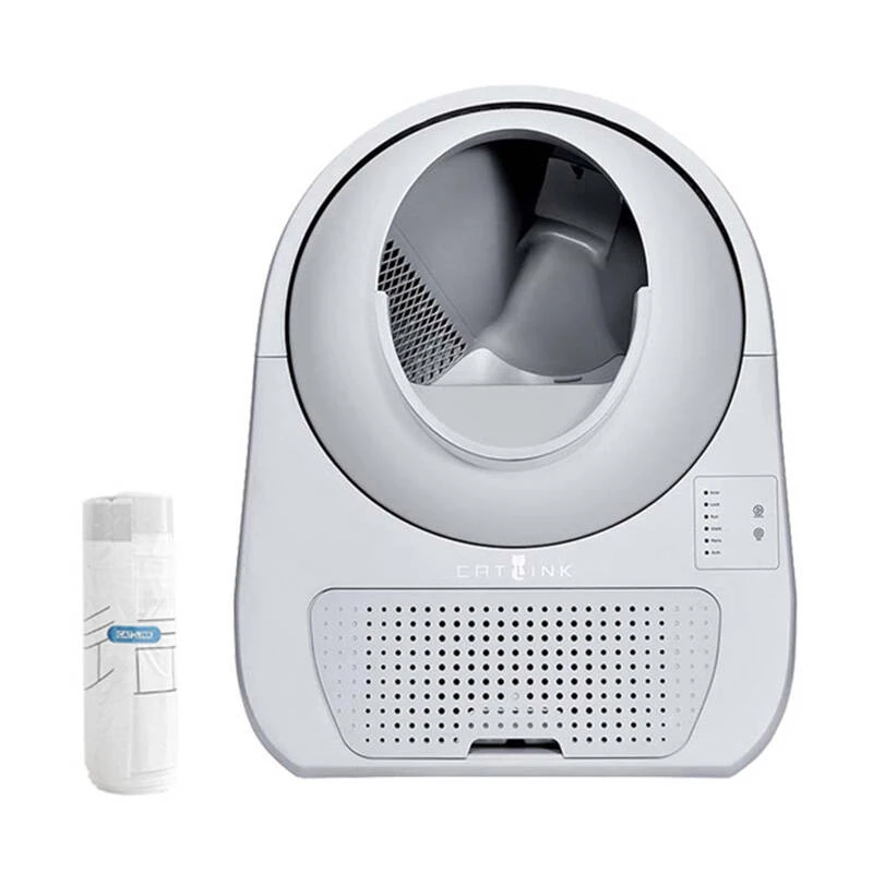 Pašattīroša kaķu tualete Catlink Scooper Young, pelēka — 13 L, 600×580 mm, 12 V adapteris